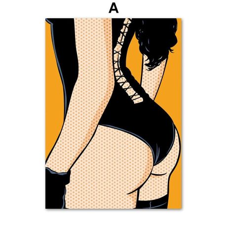 Fashion Sexy Underwear Gallery Wall Canvas Art - Image 5