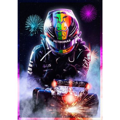 Formula 1 Lewis Hamilton Racing Car Canvas Art - Image 6