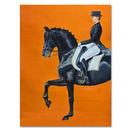 Royal Black Horse Canvas Art - Image 6