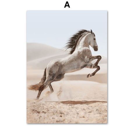 Horse Mountain Desert Canvas Art - Image 5