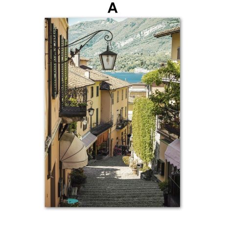 Architecture Mountain Promenade Canvas Art - Image 5