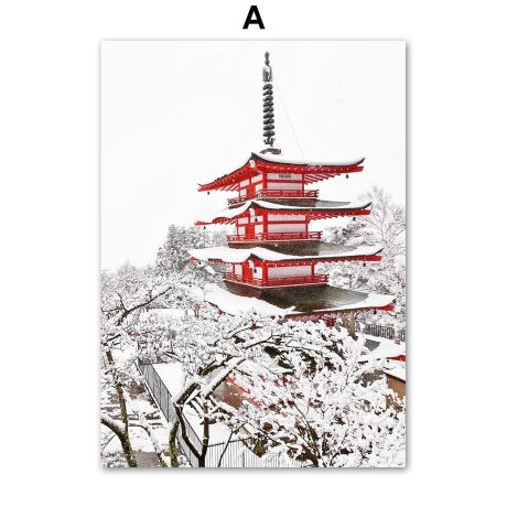 Winter Tokyo Gallery Wall Canvas Art - Image 5