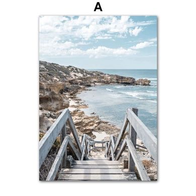 Beach Scenery Gallery Wall Canvas Art - Image 5
