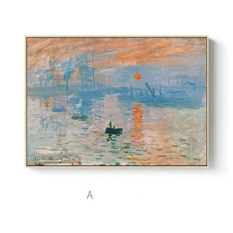 Claude Monet Landscape Painting Canvas Art - Image 8