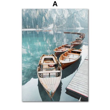 Lake Louise Canyon Gallery Wall Canvas Art - Image 6