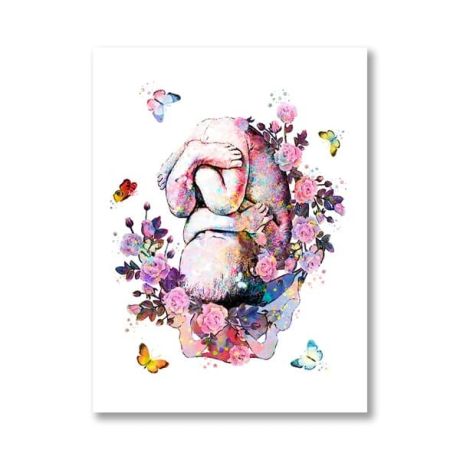 Floral Pregnancy Anatomy Canvas Art - Image 5