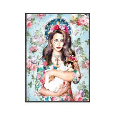 Virgin Mary and Jesus Portrait Canvas Art - Image 7