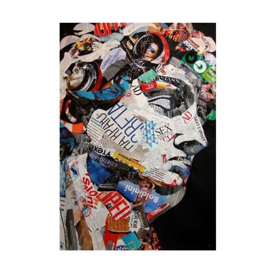 Modern Graffiti David Portrait Canvas Art - Image 1