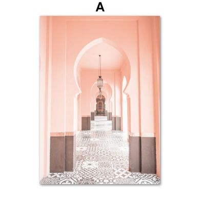 Moroccan Luxury Palace Resort Gallery Wall Canvas Art - Image 4