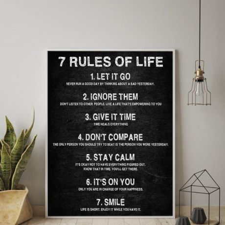 Seven Rules of Life Canvas Art - Image 2