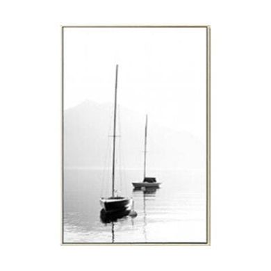 Foggy Feather Landscape Canvas Art - Image 6