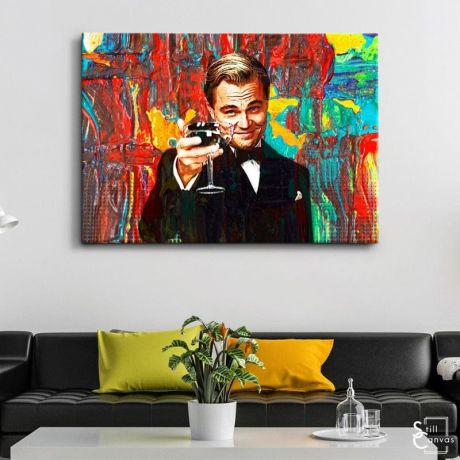 Graffiti Wolf of Wall Street Canvas Art - Image 2