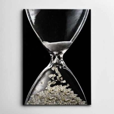 Time is Money Motivational Canvas Art - Image 1