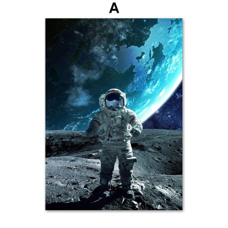 Astronaut Galactic Exploration Gallery Wall Canvas Art - Image 5