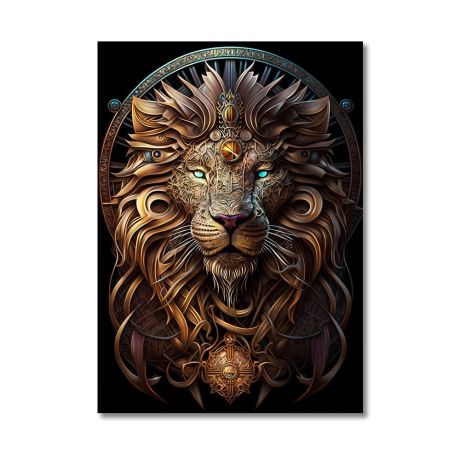 Golden Tribal Beasts Canvas Art - Image 7
