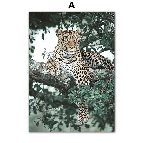 Tropical Forest Green Nature Gallery Wall Canvas Art - Image 5