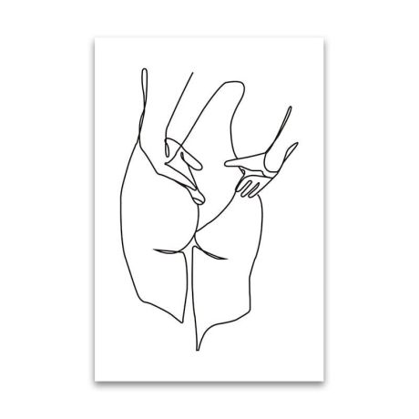 Abstract Curvy Lady Canvas Art - Image 8