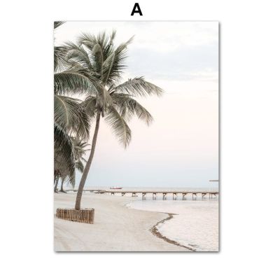 Waves Beach Reed Bush Trail Gallery Wall Canvas Art - Image 6