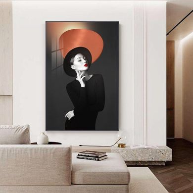 Modern Fashion Urban Woman Canvas Art - Image 1