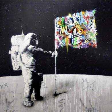 Astronaut Moon Landing Canvas Art - Image 3