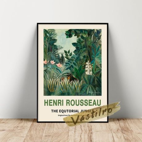 Henri Rousseau Exhibition Poster Canvas Art | The Equatorial Jungle - Image 2