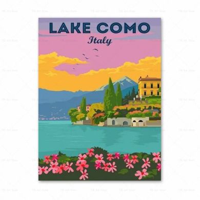 Spain Amalfi Coast Santorini Gallery Wall Canvas Art - Image 6
