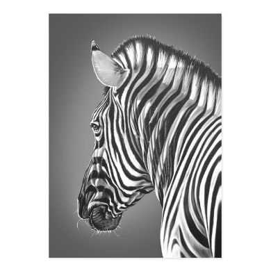 Abstract Black White Line Zebra Canvas Art - Image 5