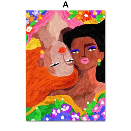 Abstract Nude Ladies Painting Canvas Art - Image 5