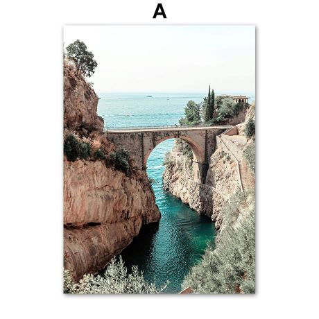European Nature Landscape Gallery Wall Canvas Art - Image 5