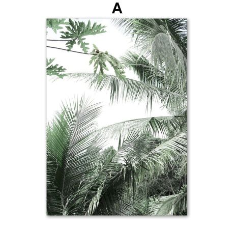 Green Tropical Plant Canvas Art - Image 5