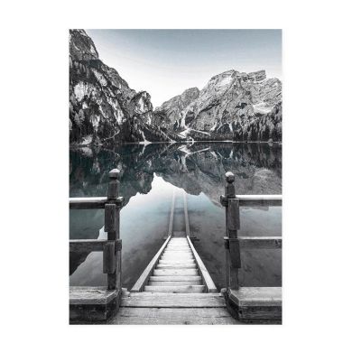 Nordic Mountain Lake Gallery Wall Canvas Art - Image 6