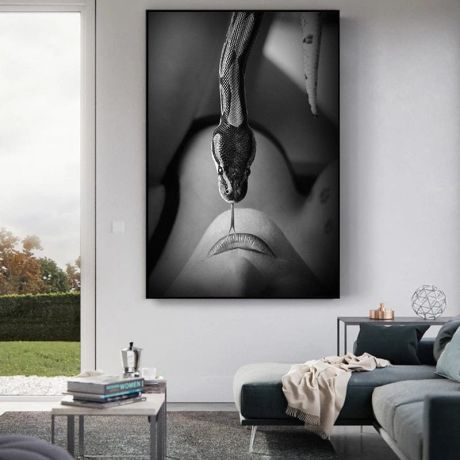 Girl and Snake Canvas Art - Image 2