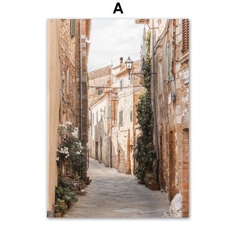 Minimalist Village Life Gallery Wall Canvas Art - Image 5