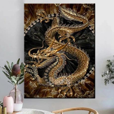 Gold Dragon Canvas Art - Image 6