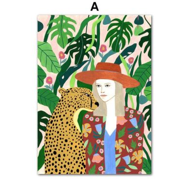 Vintage Tribe Girl Canvas Art - Image 6
