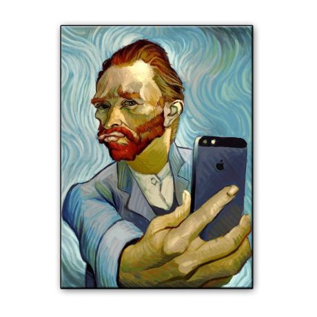 Creative Van Gogh Selfie Canvas Art - Image 6