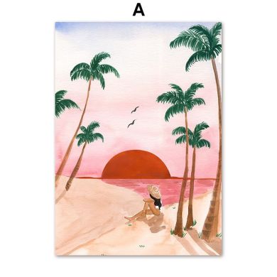 Italian Shore Sunset Canvas Art - Image 5