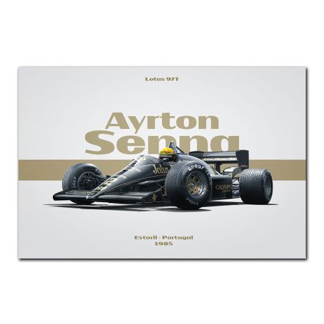 Formula 1 Ayrton Senna Racing Car Canvas Art - Image 5