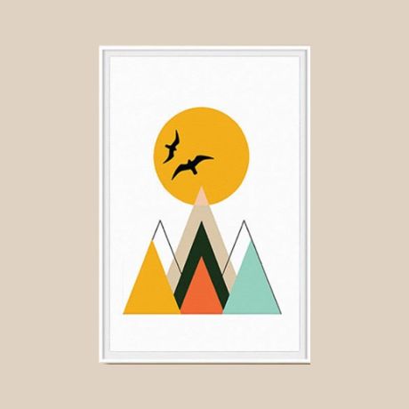Geometric Mountain Canvas Art - Image 8