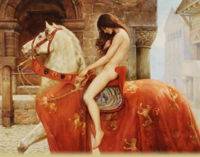 Sexy Lady Godiva Canvas Art - Image 4
