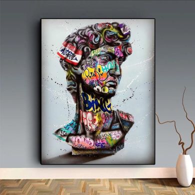 David Graffiti Canvas Art - Image 2