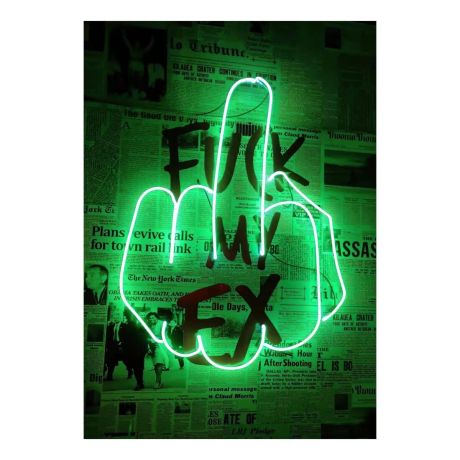 Kiss My Middle Finger Canvas Art - Image 7
