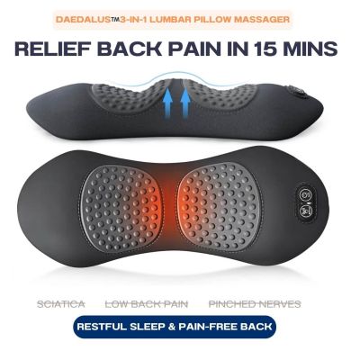 Daedalus 3-in-1 Electric Lumbar Pillow Massager to treat sciatica and backpain