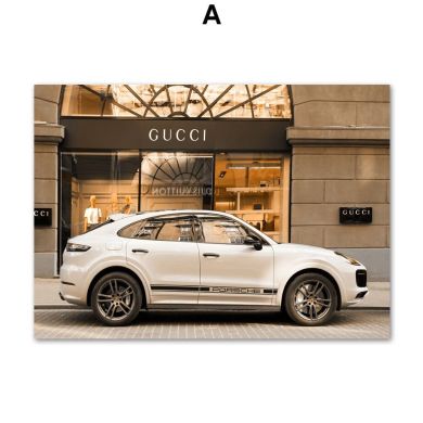 Paris Luxury Brand Shops Gallery Wall Canvas Art - Image 4