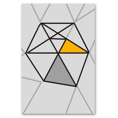 Abstract Geometric WHY Letters Canvas Art - Image 5
