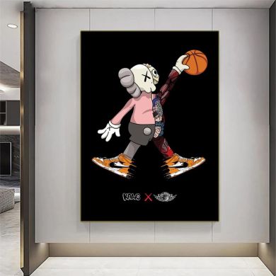 Dunking Kaws Canvas Art - Image 6