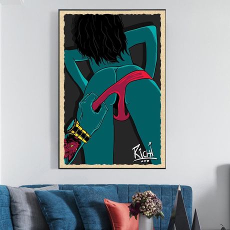 Naughty Nude Erotic Couple Gallery Walls Canvas Art - Image 4