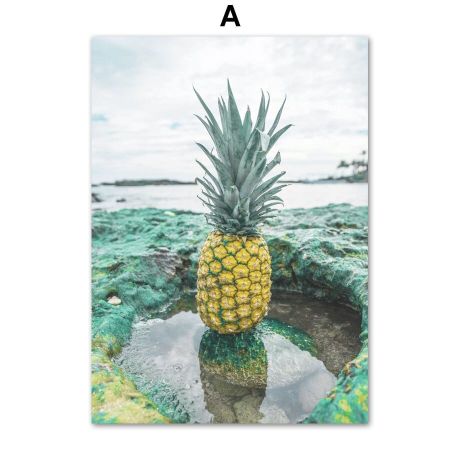 Palm Coconut Island Gallery Wall Canvas Art - Image 5