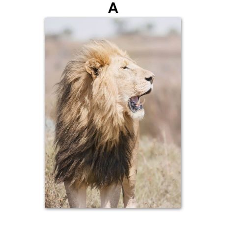 African Wildlife Gallery Wall Canvas Art - Image 5