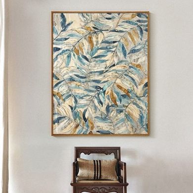 Vintage Leave Painting Canvas Art - Image 2
